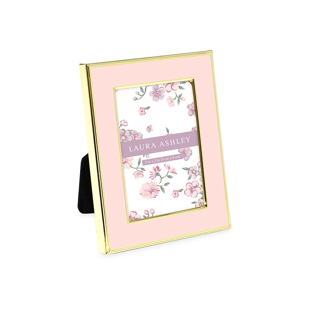 Amazon.com - Laura Ashley 2x3 Pink Enamel Picture Frame, Gold